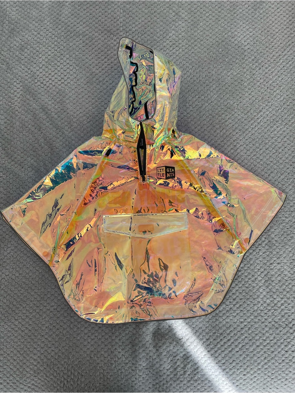 Little Giants U.F.O. Exo-hard Shell Hooded Rain Poncho Size 6
